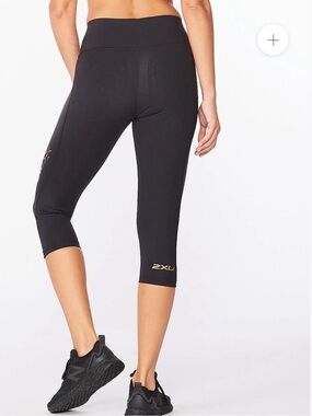 NWT 2XU MCS Force Mid-Rise Compression 3/4 Tights Black  XS $119